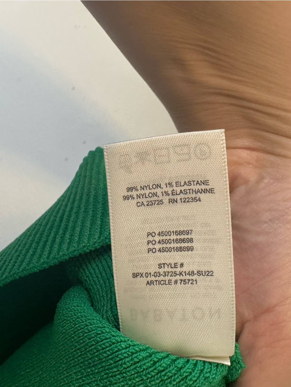 Babaton x Aritzia Emerald Green One-Shoulder Sculpt Ribbed Top Medium - Picture 5 of 5